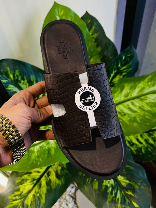 Slippers Hermes rich brown