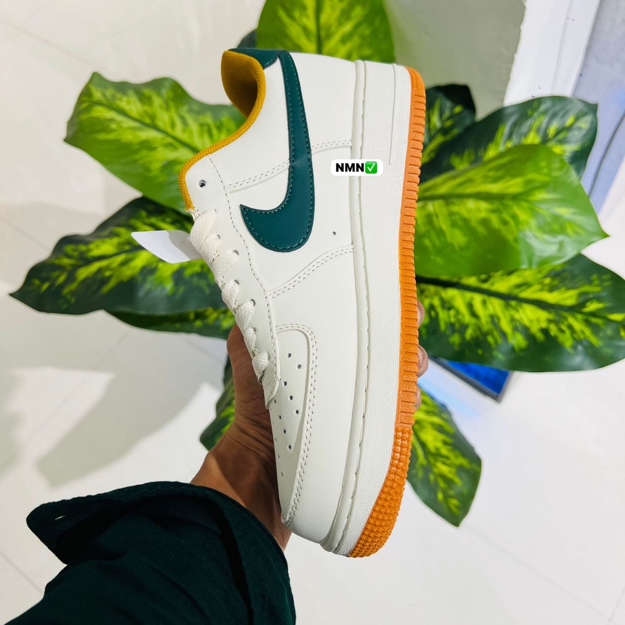 Shoes airforce 1 british white green
