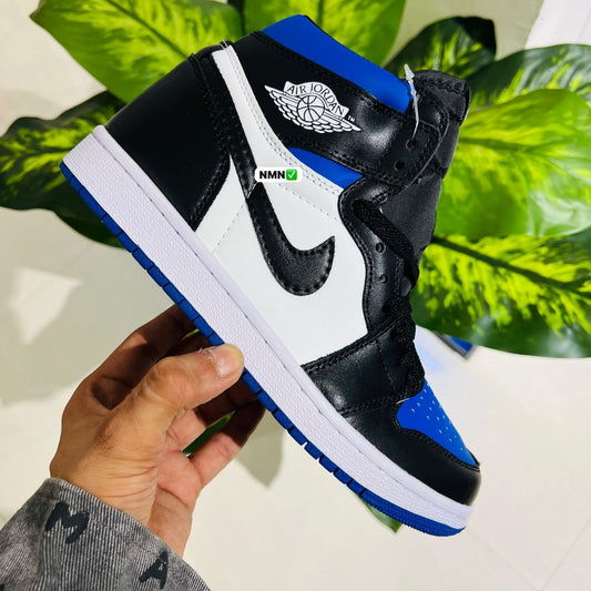 Shoes nike air jordan 1 high black blue