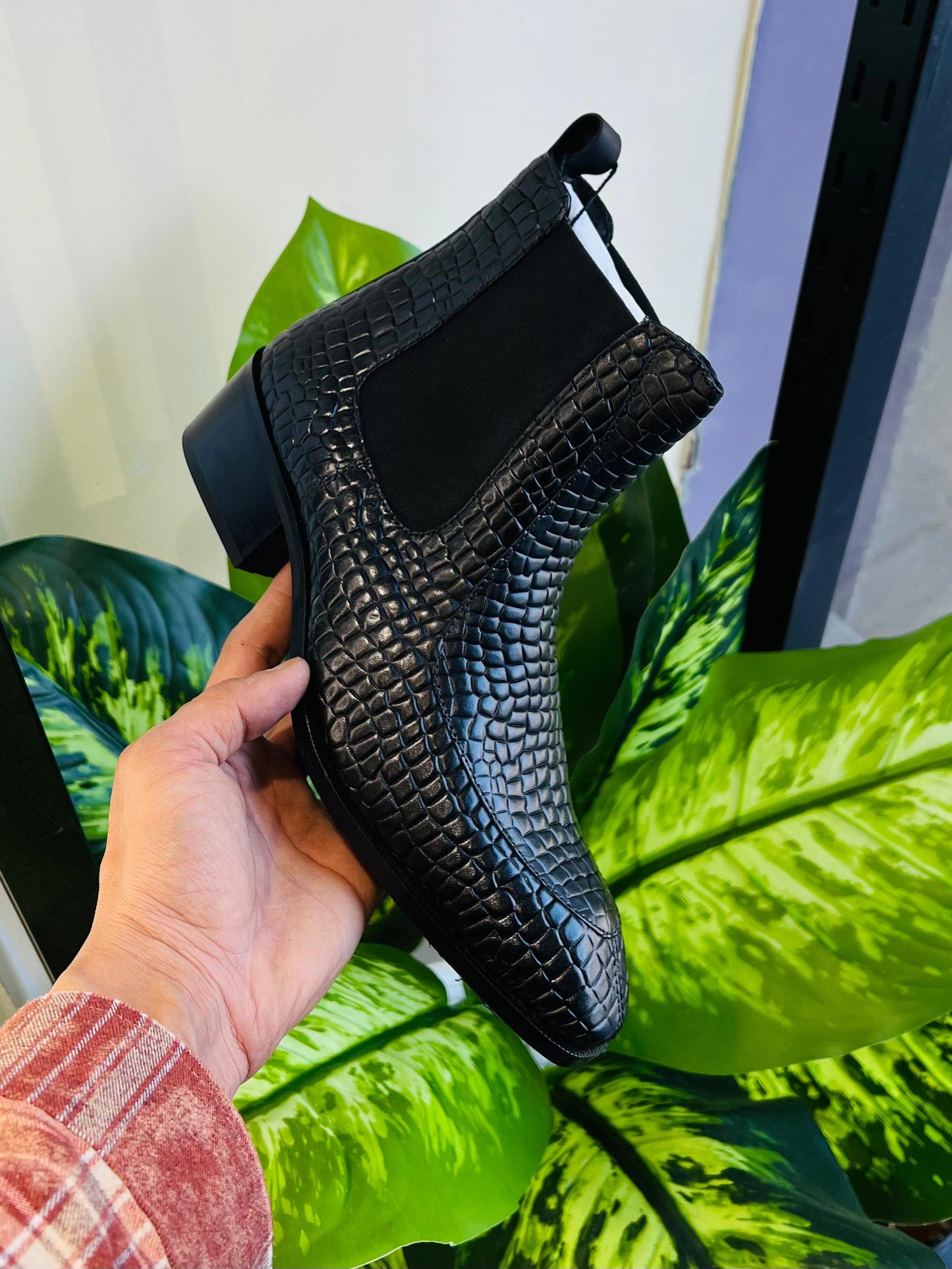 Formal chelsea black cuban heel woodsole