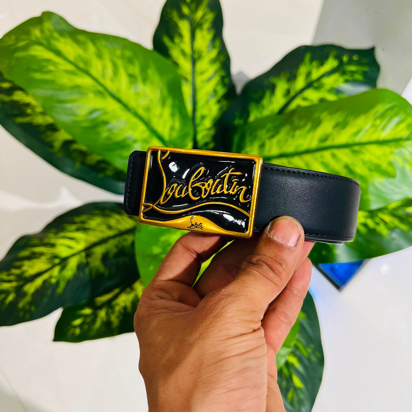 Belt Louboutin black hook