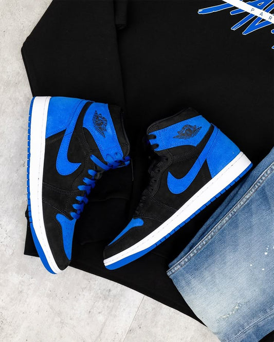 Shoes nike air jordan 1 blue suede high