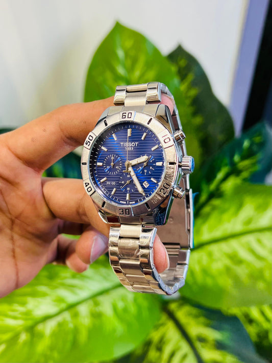 Watch tissot silver blue