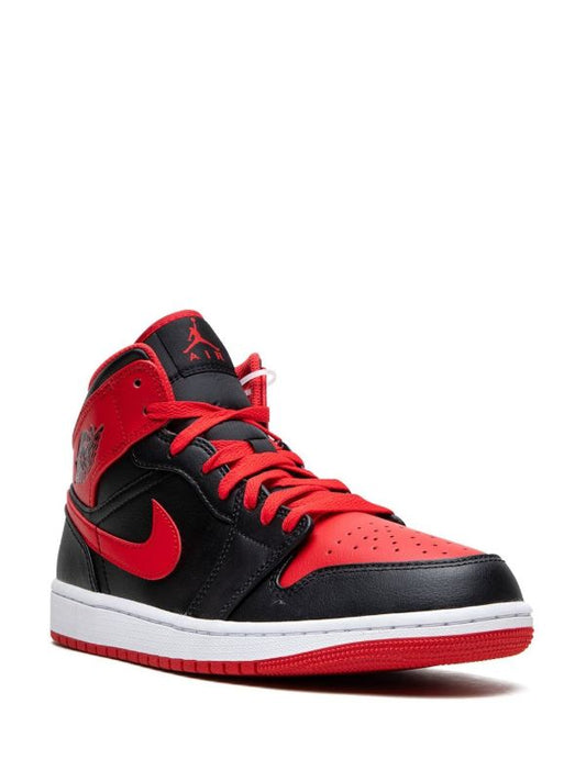 Shoes nike air jordan 1 black red alternate bread high