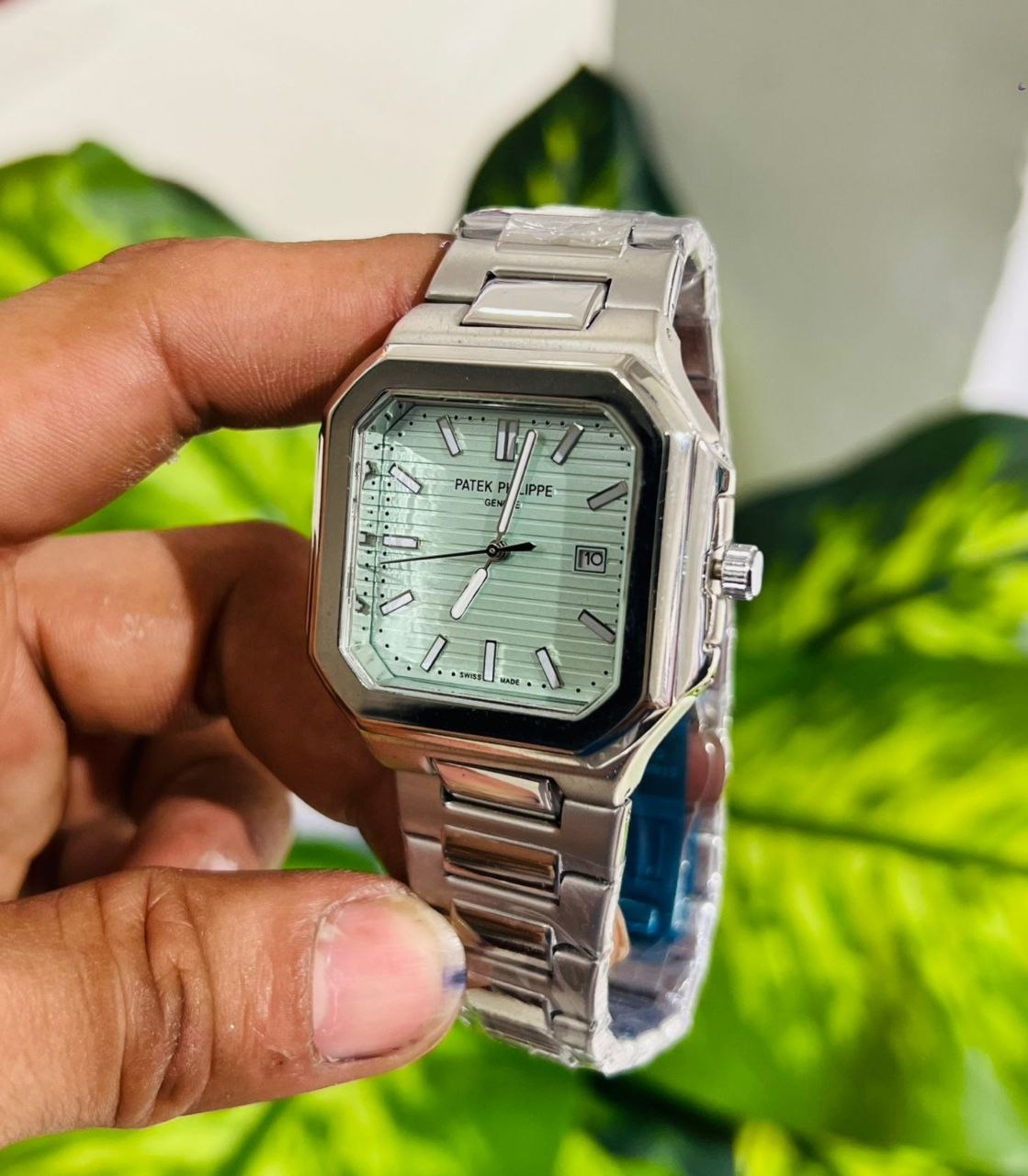 Watch pp silver green