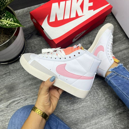 Shoes nike blazer mid 77 white pink swoosh