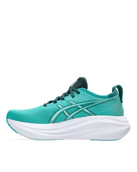 Shoes asics running gel nimbus 27 saxon green wave teal colour