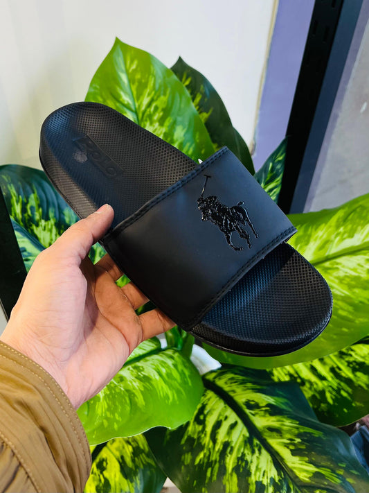 Slippers polo all black