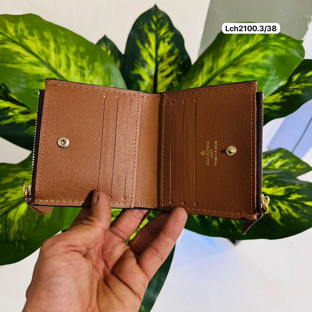 Card holder lv brown zip
