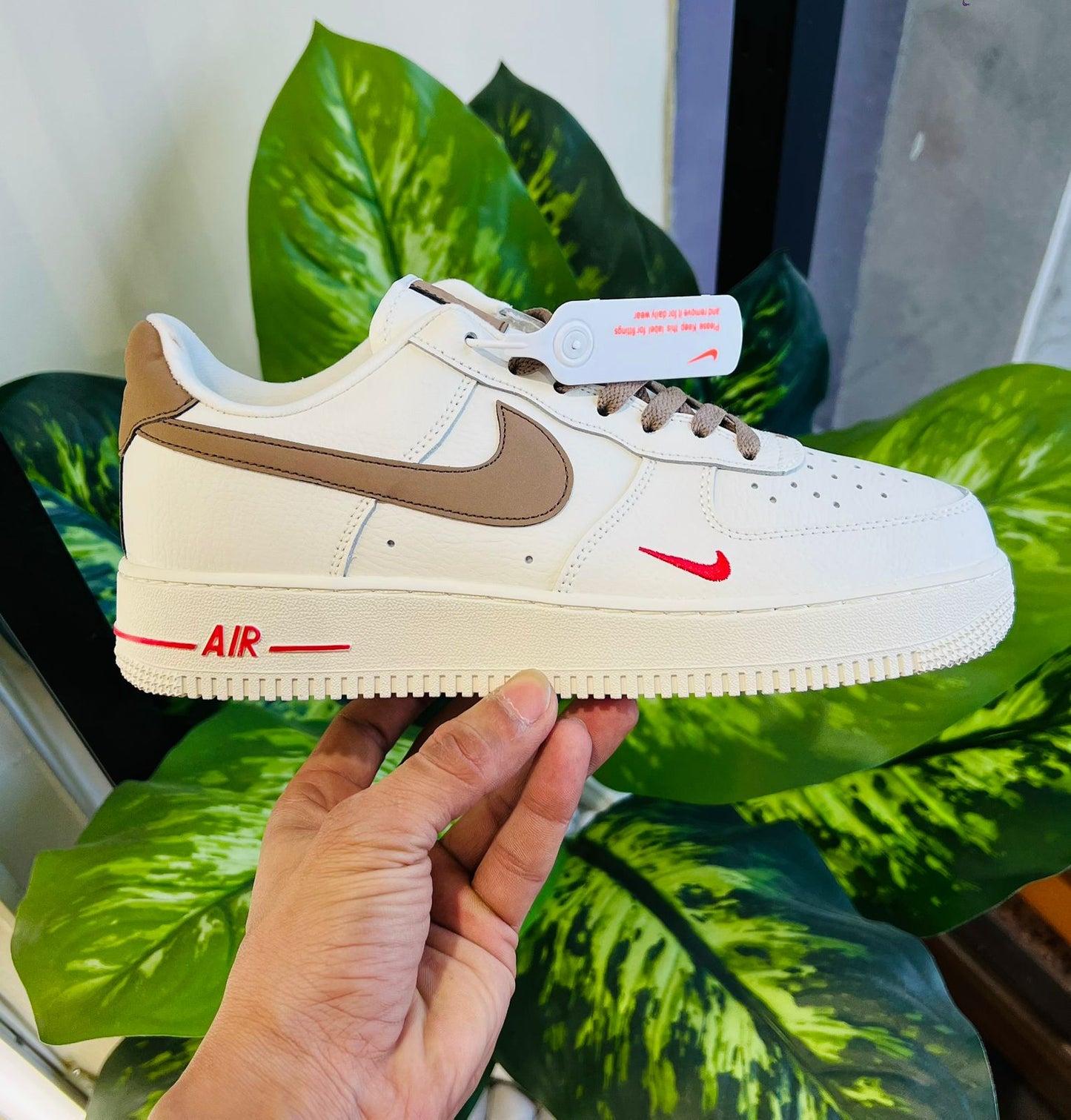 Shoes nike airforce 1 cream off white brown og