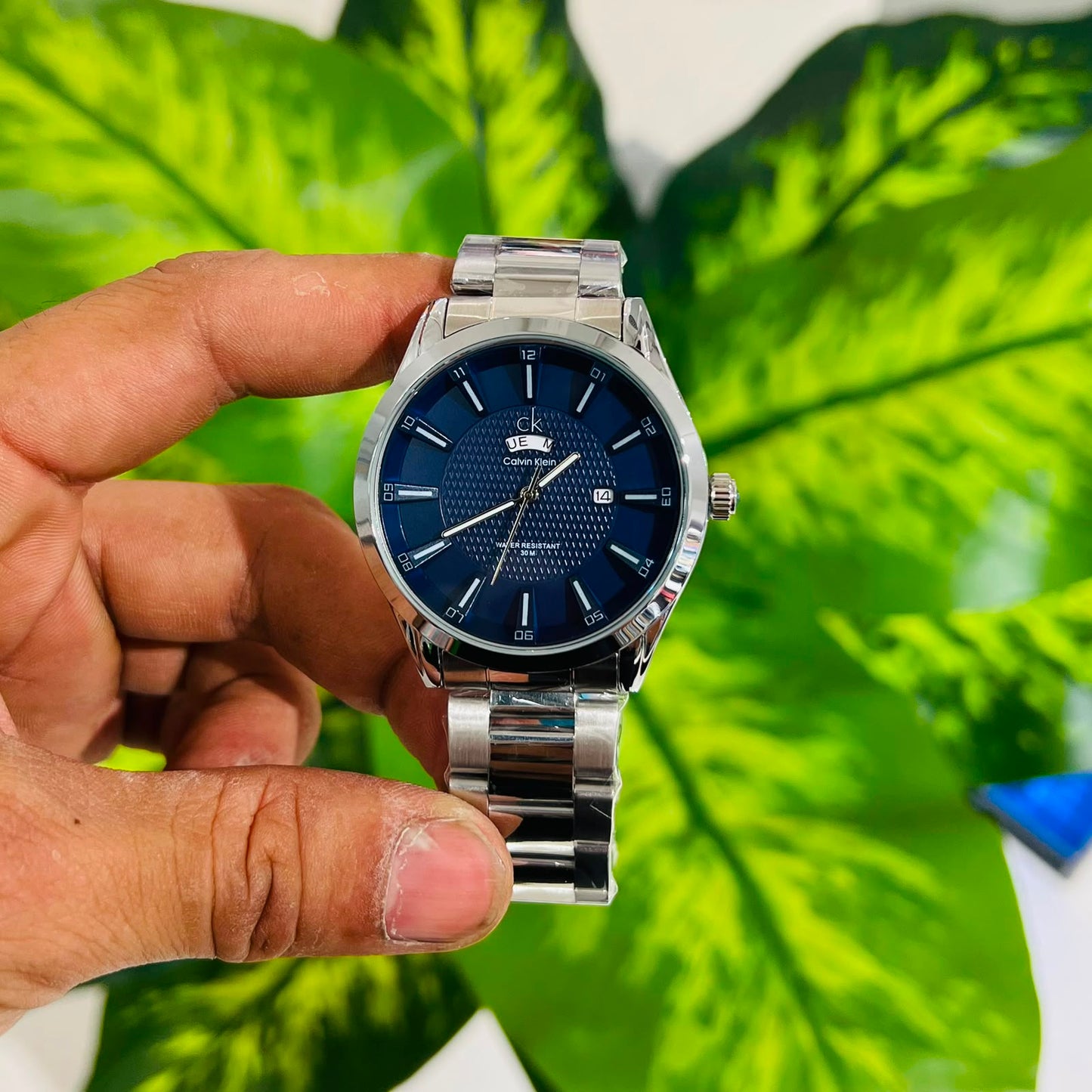 Watch ck silver blue