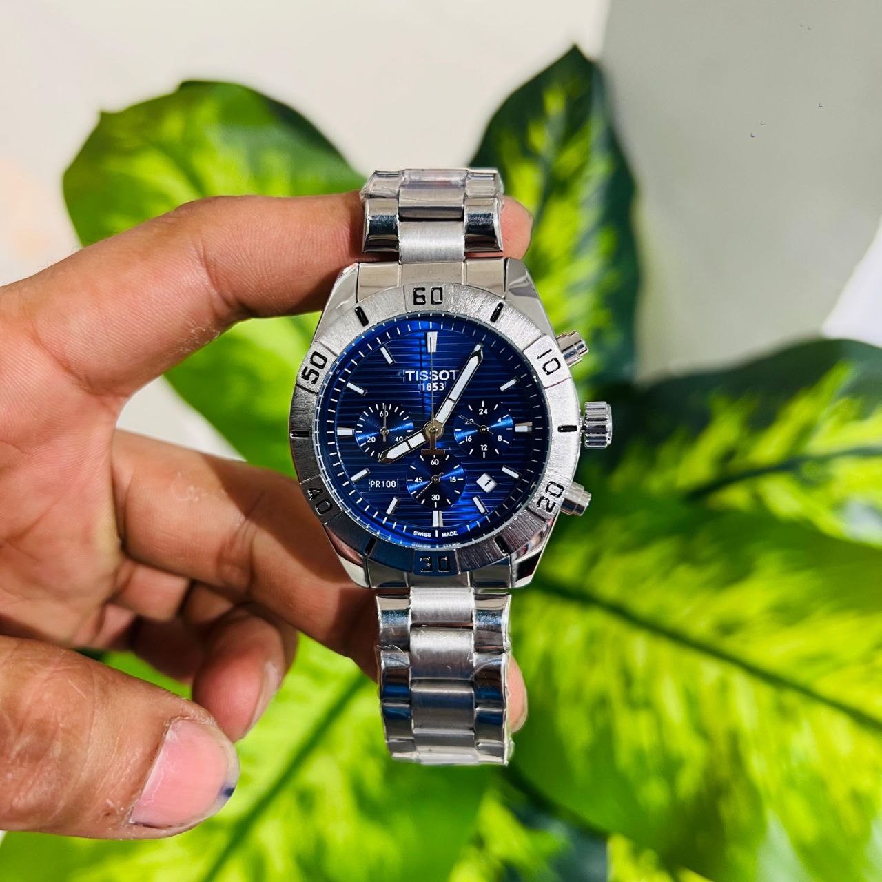 Watch tissot silver blue