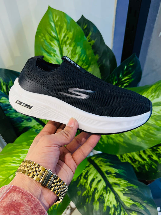Shoes skechers slip ins black running laceless