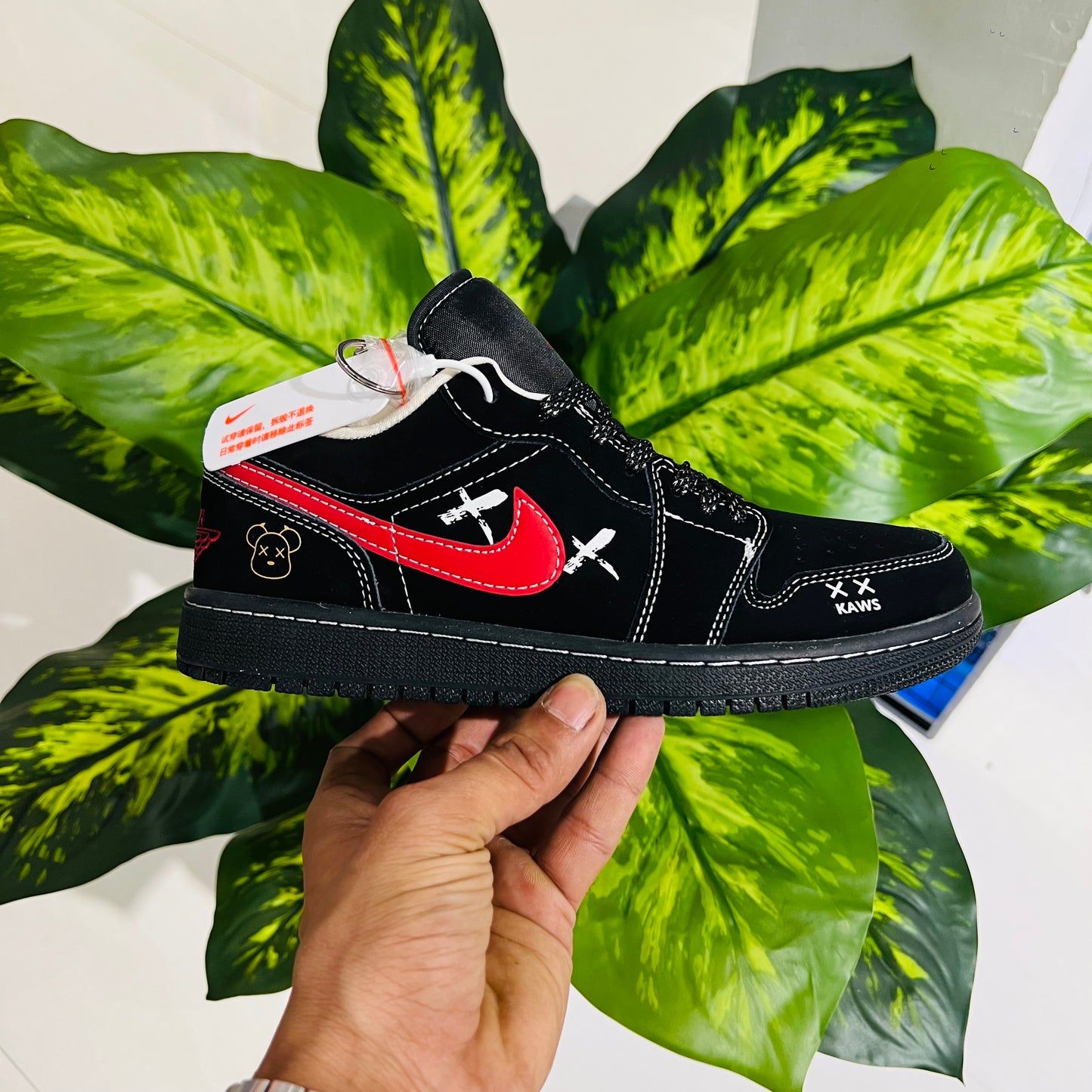 Shoes nike air jordan low kaws black pink swoosh