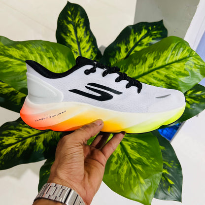 Shoes skecher white multi colour sole