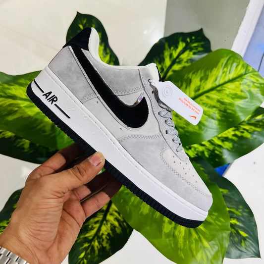 Shoes nike airforce 1 grey suede leather