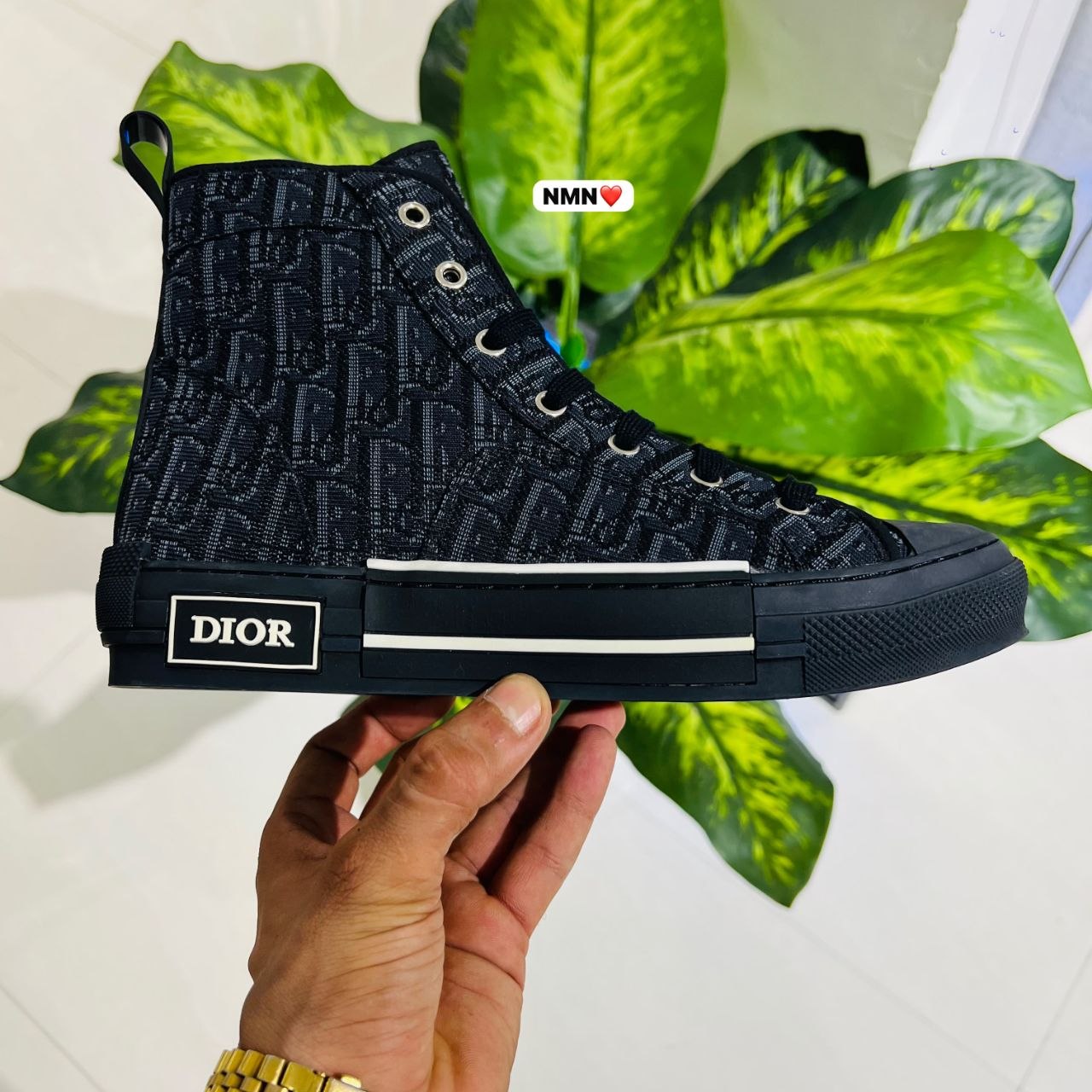 Shoes Dior print high black