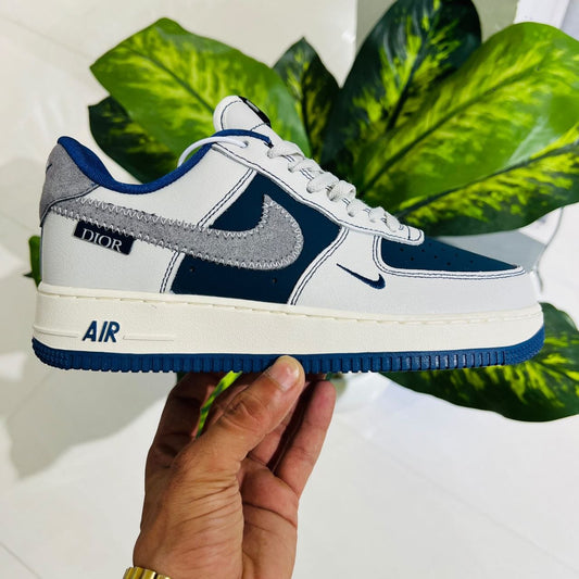Shoes nike airforce 1 low x dior grey blue