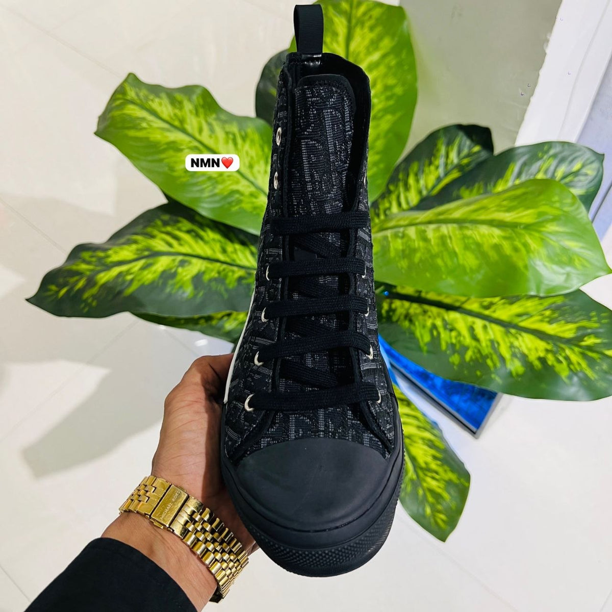Shoes Dior print high black