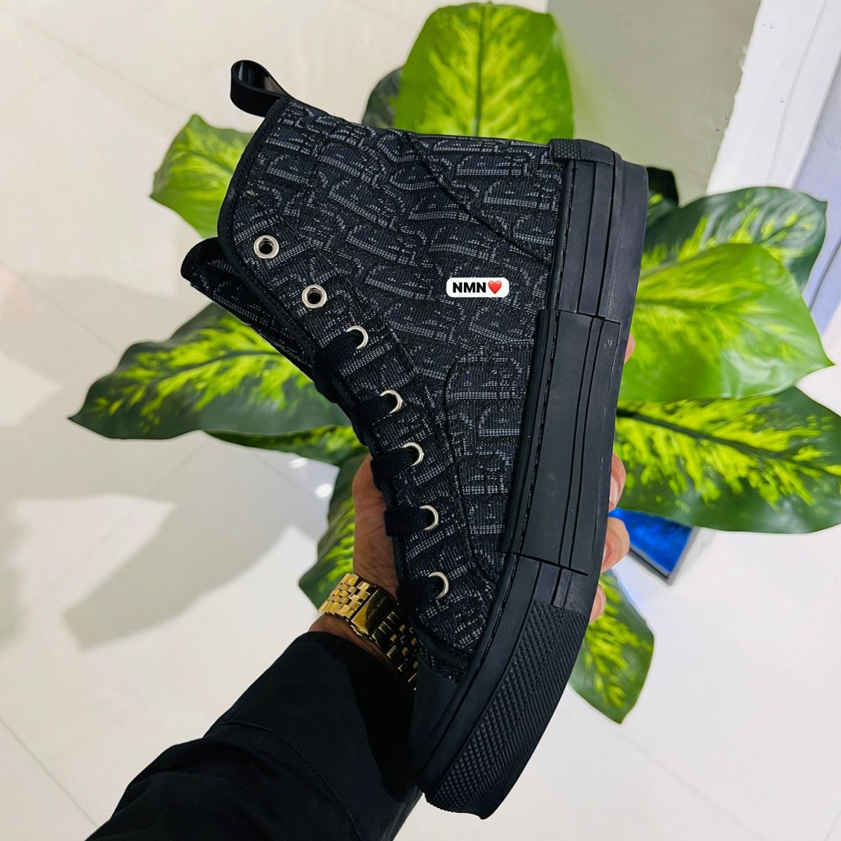 Shoes Dior print high black