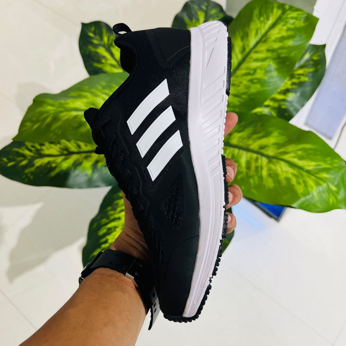 Shoes adidas running black white