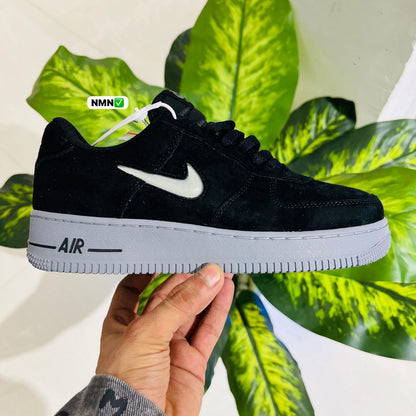 Shoes nike airforce 1 suede leather black grey