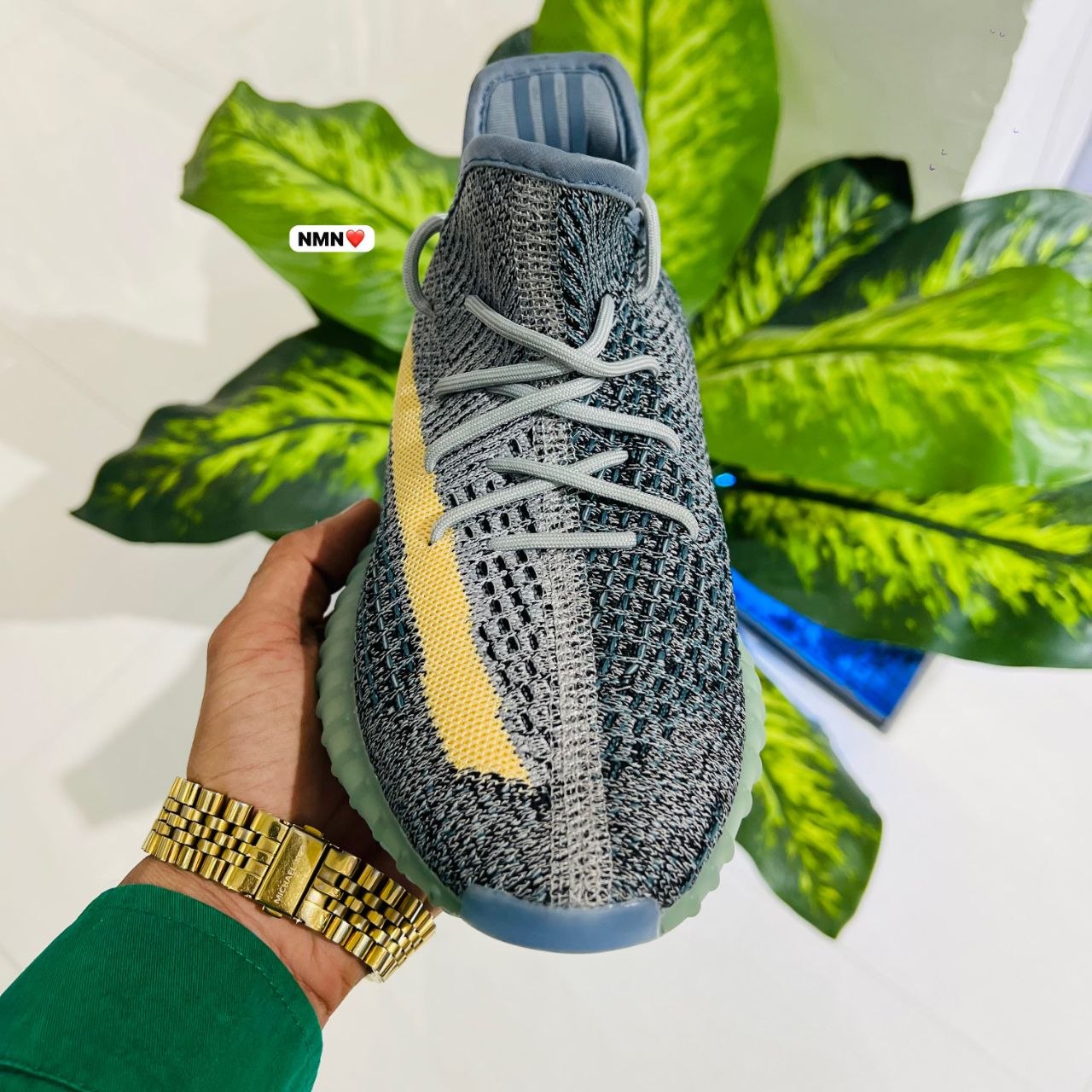 Shoes Adidas yeezy 350 grey green
