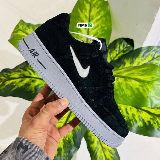 Shoes nike airforce 1 suede leather black grey