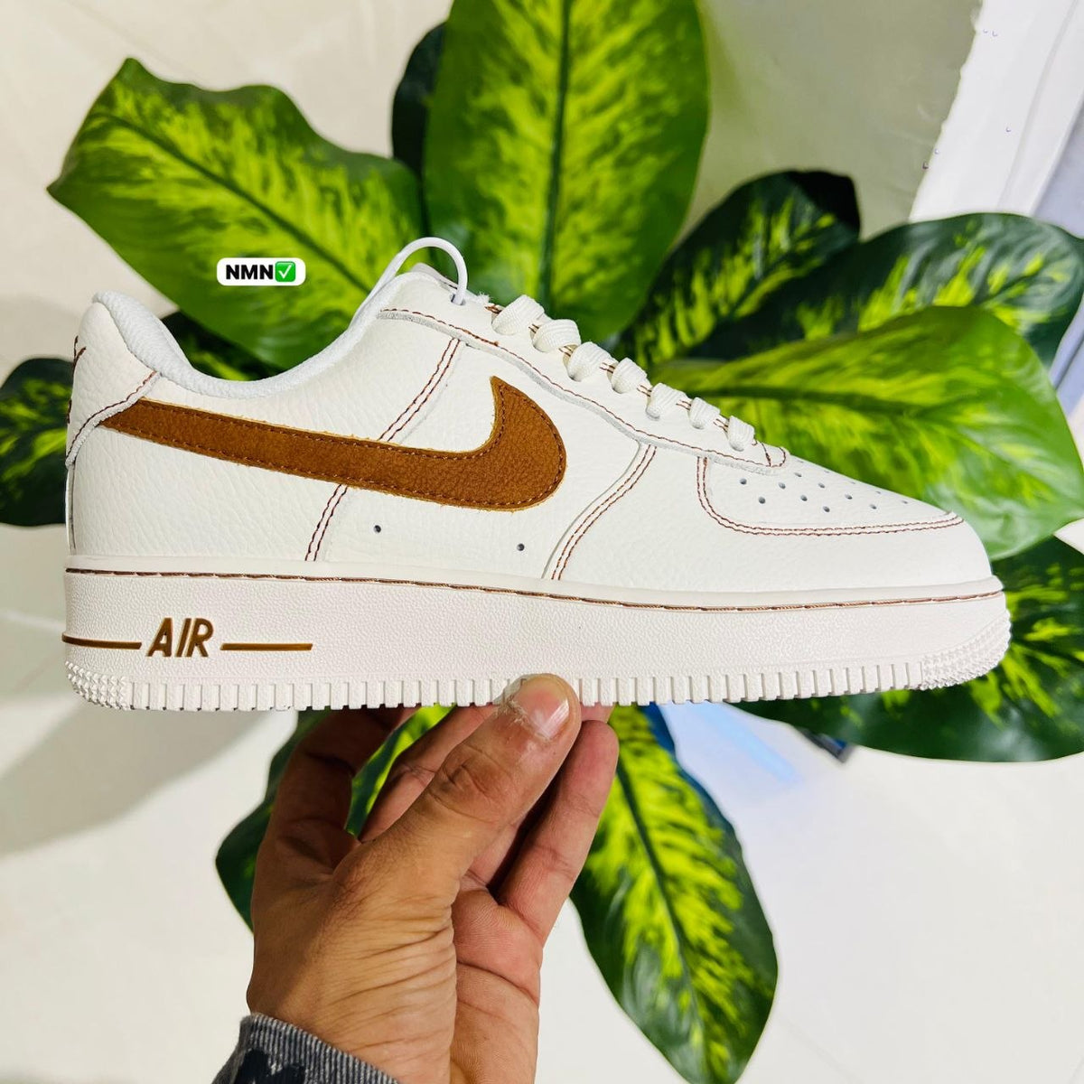 Shoes nike airforce 1 british white brown