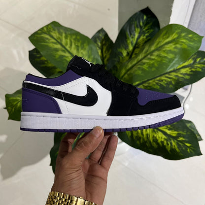Shoes nike air jordan 1 low purple black