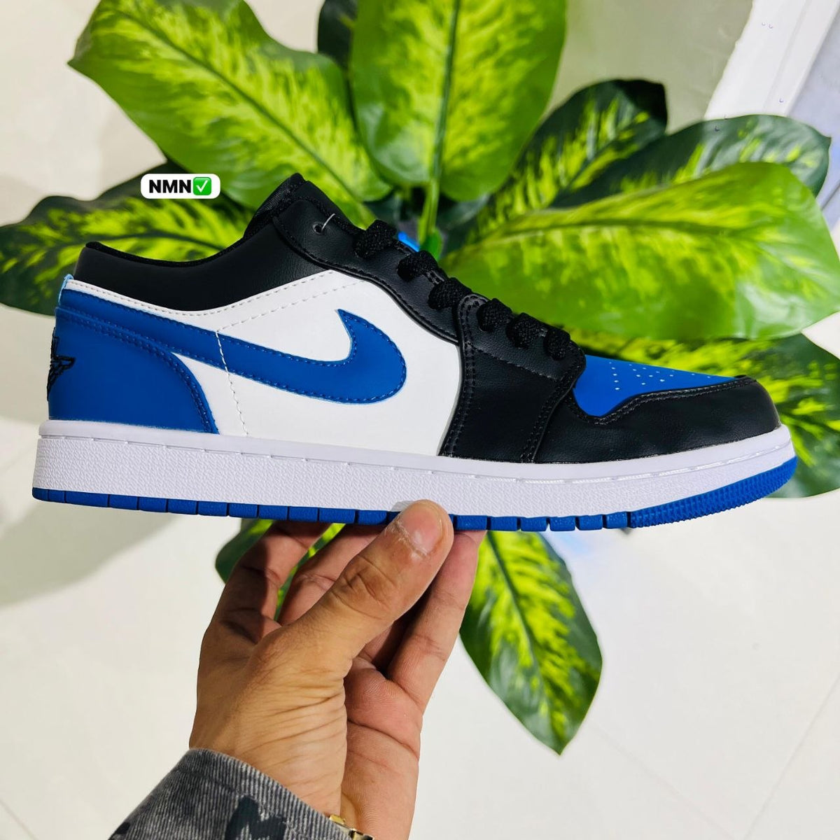Shoes nike air jordan 1 low blue black white