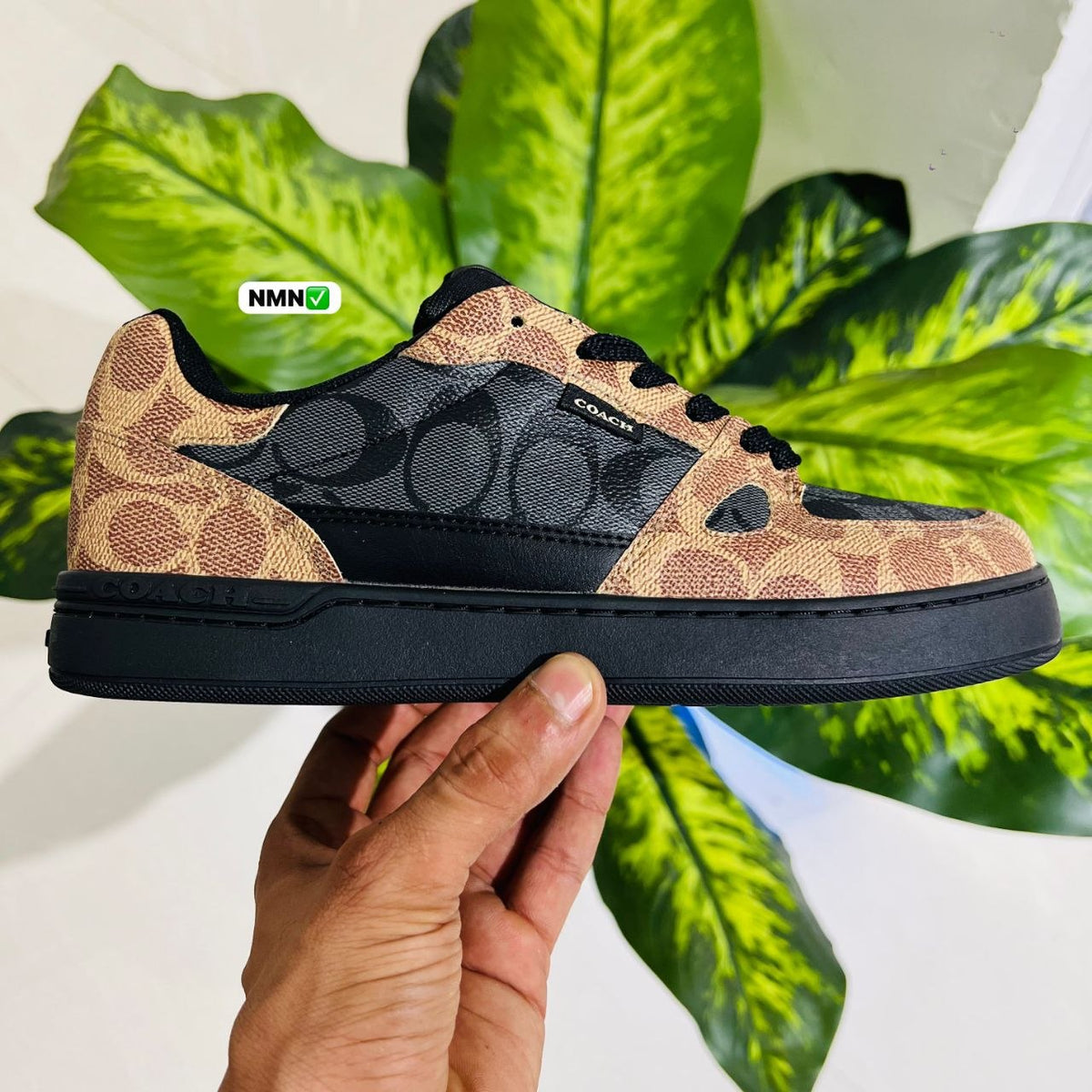 Shoes coach trainer sneaker brown black