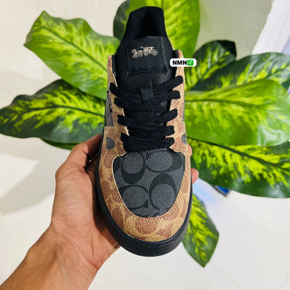 Shoes coach trainer sneaker brown black