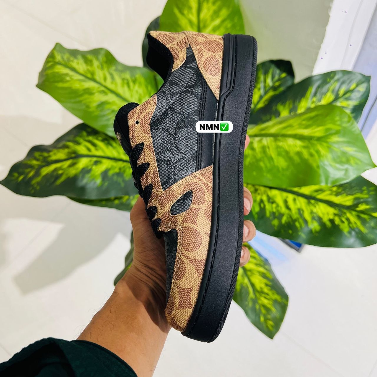 Shoes coach trainer sneaker brown black