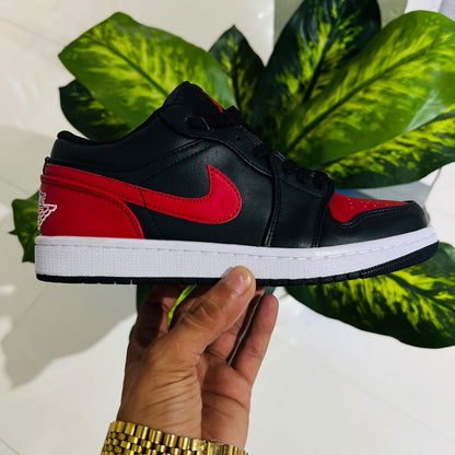 Shoes nike air jordan 1 low black red