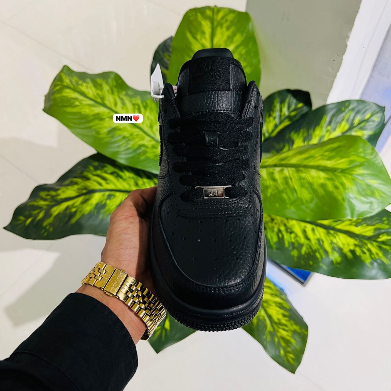 Shoes Nike airforce 1 love you forever drake black