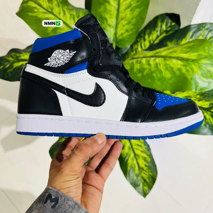 Shoes nike air jordan 1 high black blue