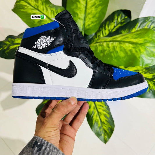 Shoes nike air jordan 1 high black blue