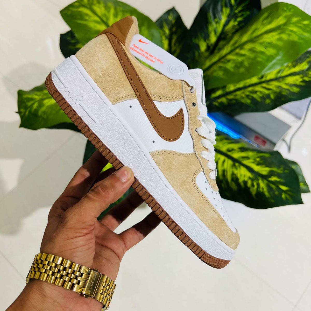 Shoes nike airforce 1 low cream brown