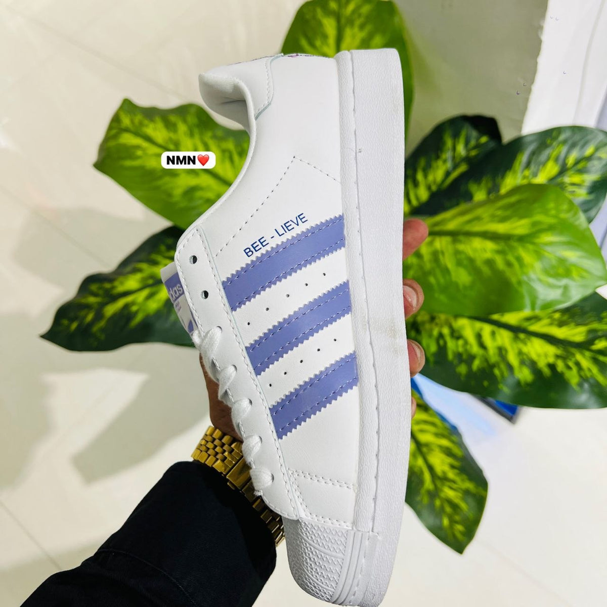 Shoes Adidas superstar white purple