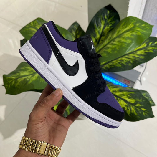 Shoes nike air jordan 1 low purple black