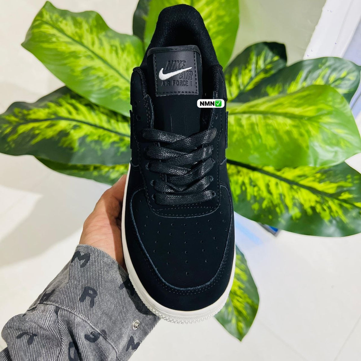 Shoes nike airforce 1 suede leather black british white soul