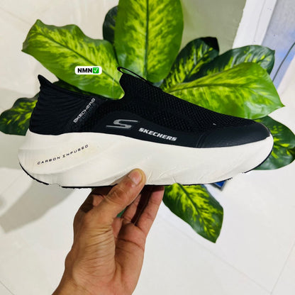 Shoes skechers run black british white soul