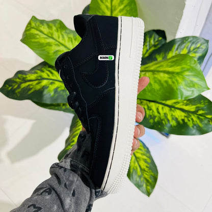 Shoes nike airforce 1 suede leather black british white soul