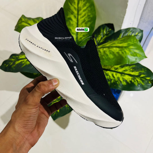 Shoes skechers run black british white soul