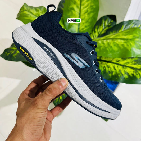 Shoes skechers maxcushion blue white