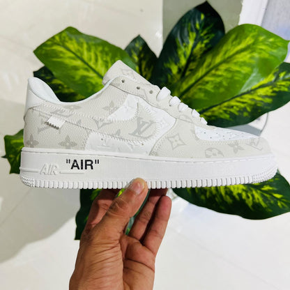 Shoes nike airforce 1 low x lv grey british white