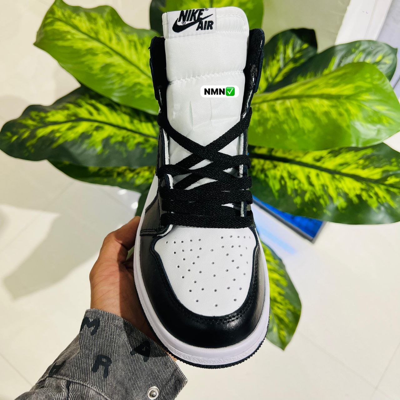 Shoes nike air jordan 1 high black white panda