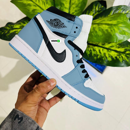Shoes nike air jordan 1 high blue white