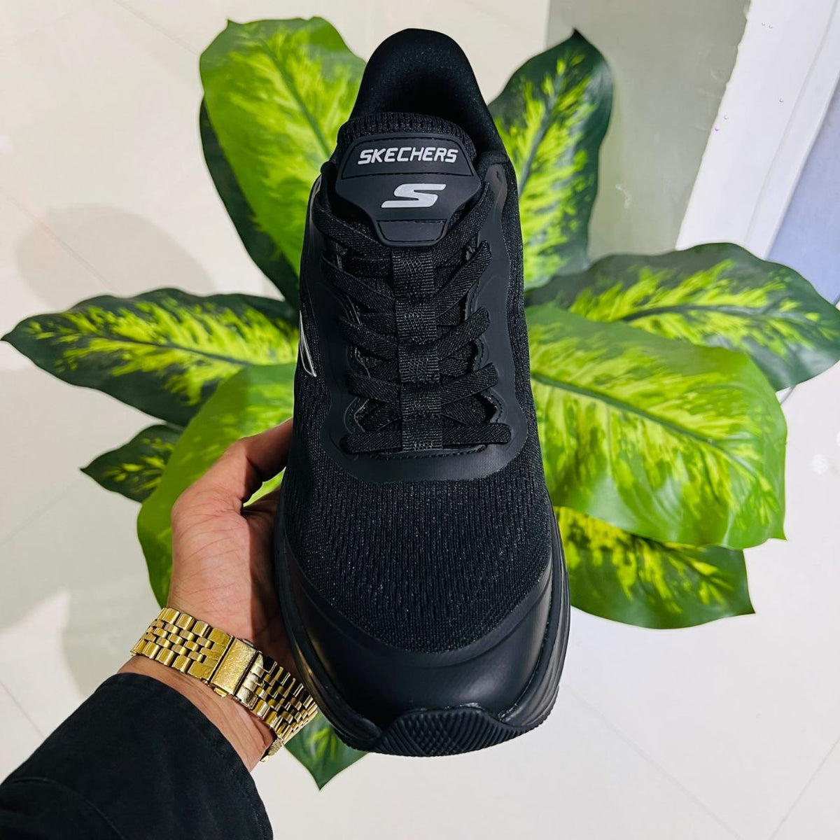Shoes skecher max cushion all black best in class go walk free